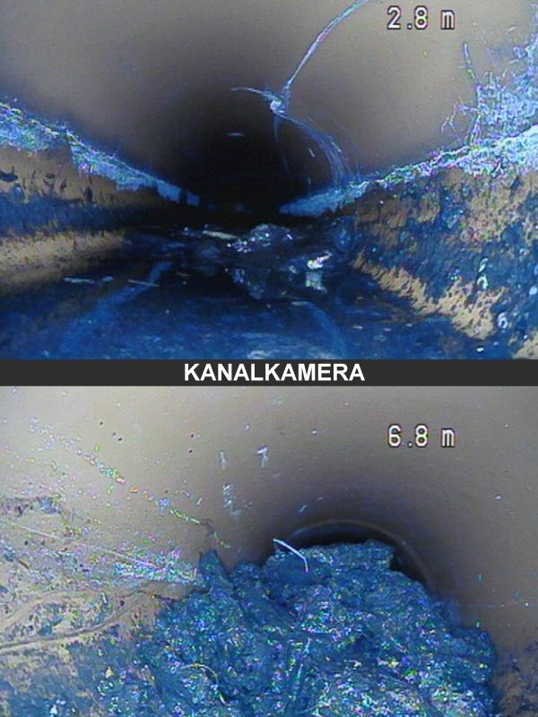 Kanalkamera zur Inspektion verstopfter Rohre